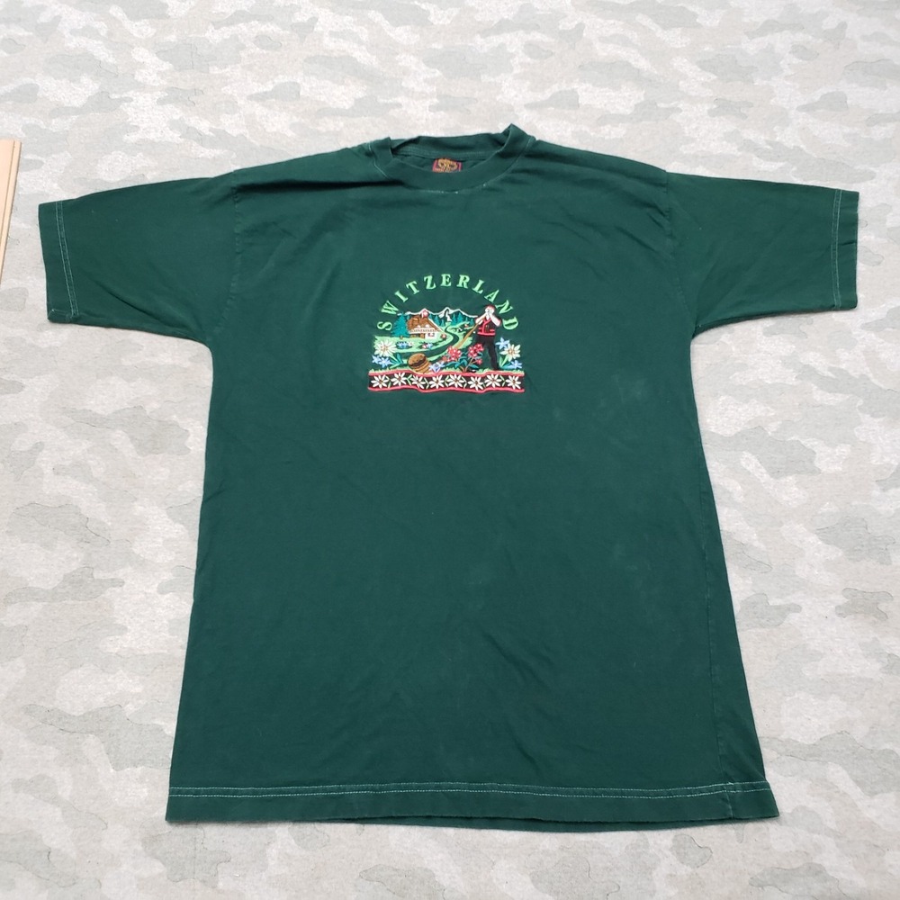 Vintage Ronweil Shirt Mens XL Green Short Sleeve Embroidered